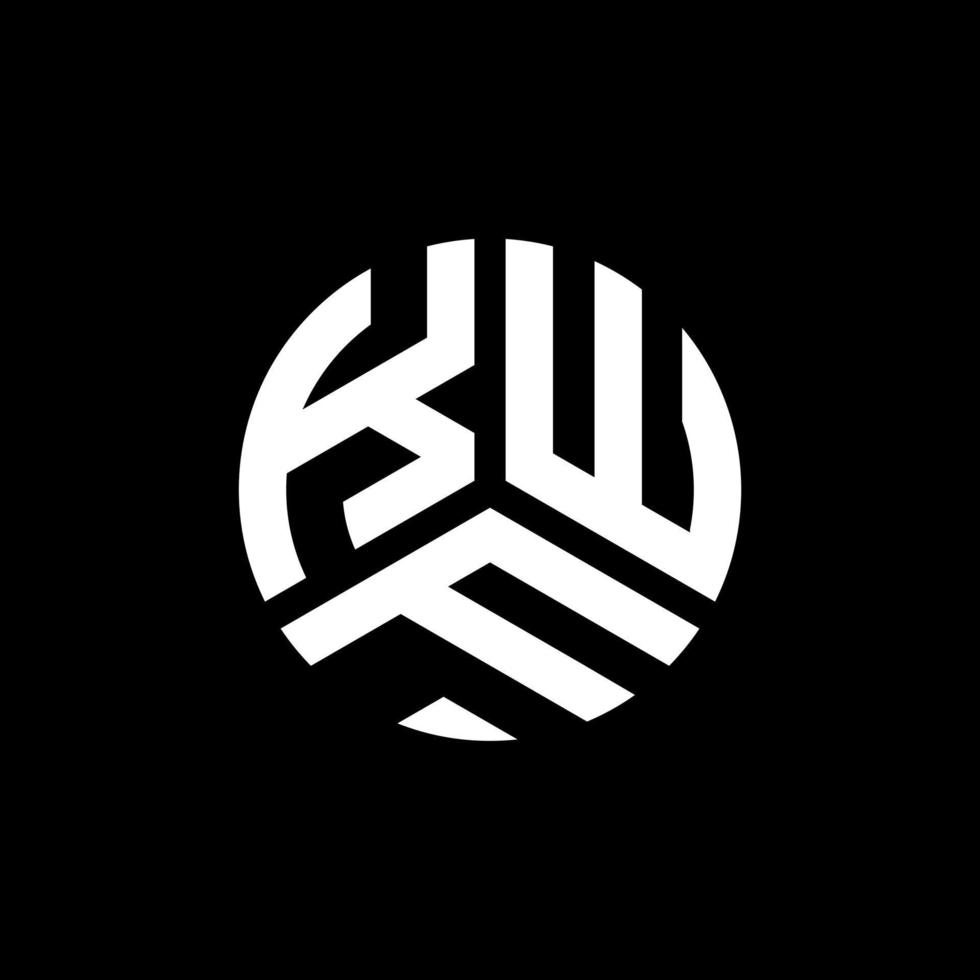KWF brief logo ontwerp op zwarte achtergrond. kwf creatieve initialen brief logo concept. kwf brief ontwerp. vector
