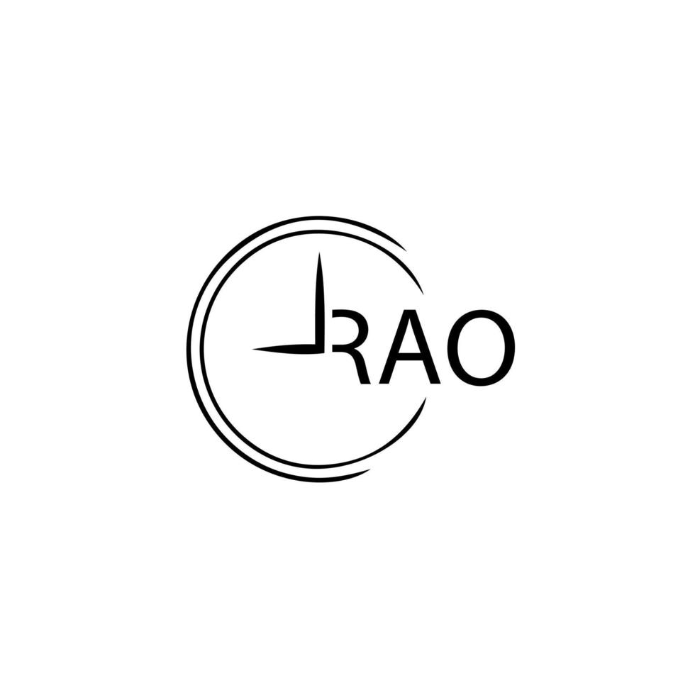 rao brief logo ontwerp op witte achtergrond. rao creatieve initialen brief logo concept. rao brief ontwerp. vector