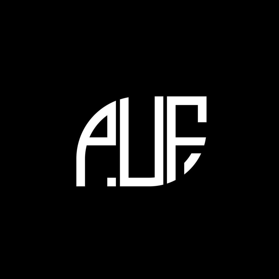 puf brief logo ontwerp op zwarte background.puf creatieve initialen brief logo concept.puf vector brief ontwerp.