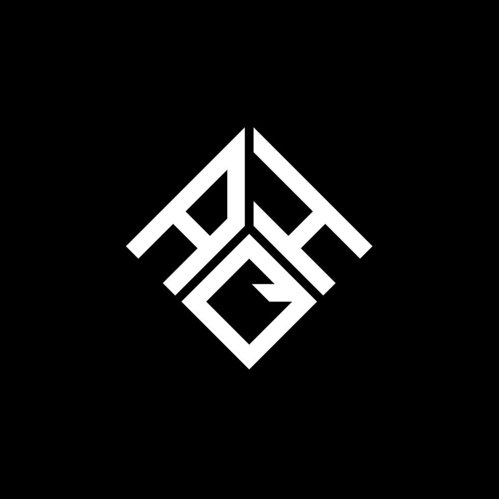 aqh brief logo ontwerp op zwarte achtergrond. aqh creatieve initialen brief logo concept. aqh brief ontwerp. vector