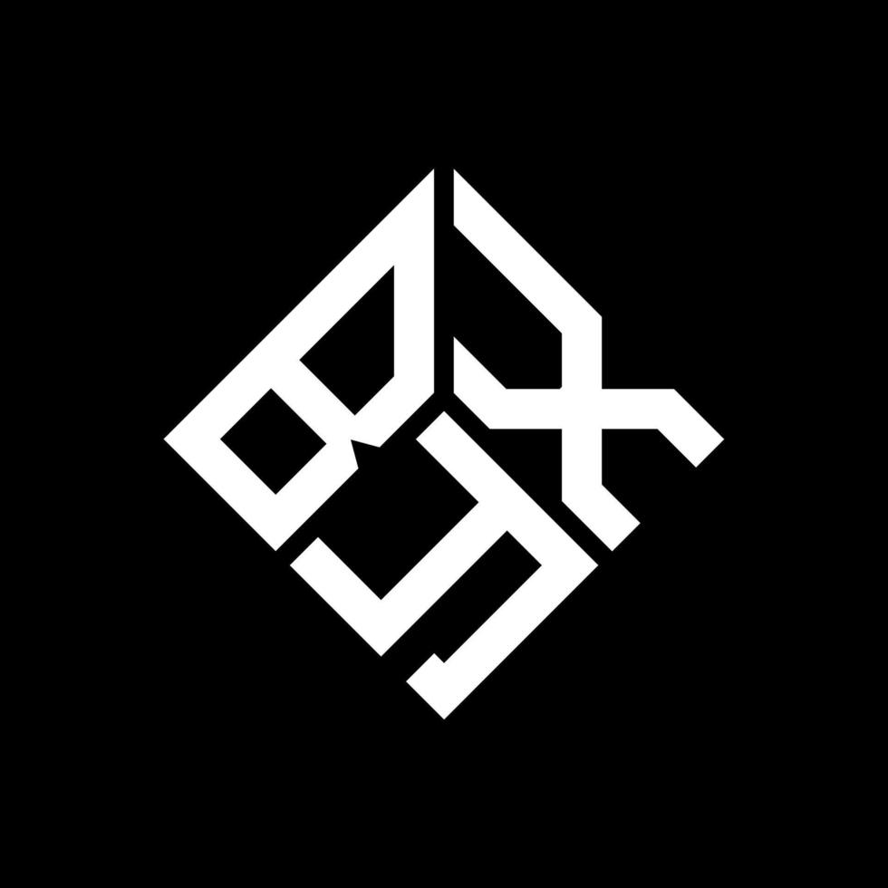 byx letter logo ontwerp op zwarte achtergrond. byx creatieve initialen brief logo concept. byx brief ontwerp. vector