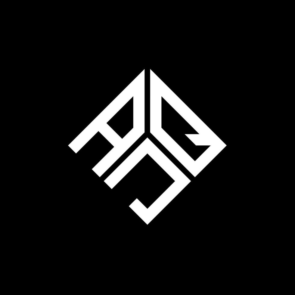 ajq brief logo ontwerp op zwarte achtergrond. ajq creatieve initialen brief logo concept. ajq brief ontwerp. vector