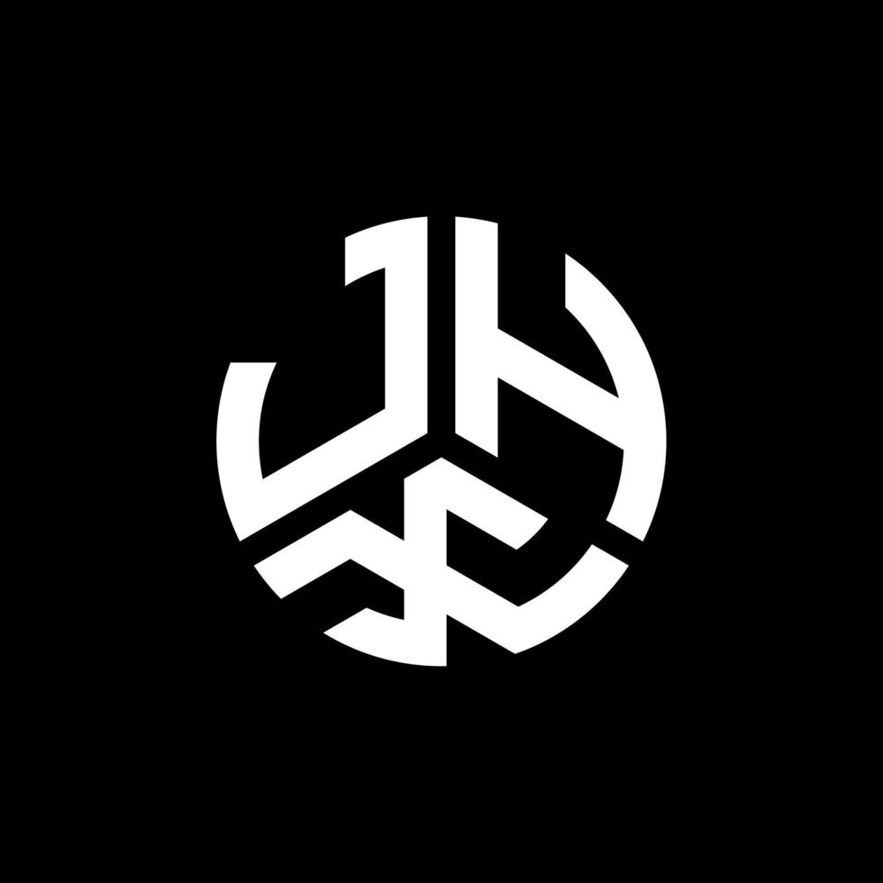 jhx brief logo ontwerp op zwarte achtergrond. jhx creatieve initialen brief logo concept. jhx brief ontwerp. vector