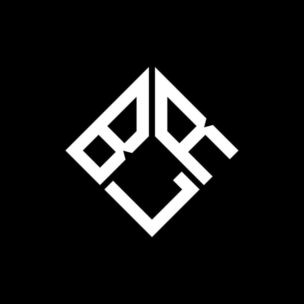 blr brief logo ontwerp op zwarte achtergrond. blr creatieve initialen brief logo concept. blr brief ontwerp. vector