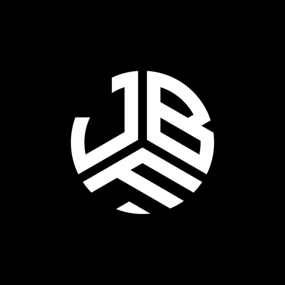 jbf brief logo ontwerp op zwarte achtergrond. jbf creatieve initialen brief logo concept. jbf brief ontwerp. vector