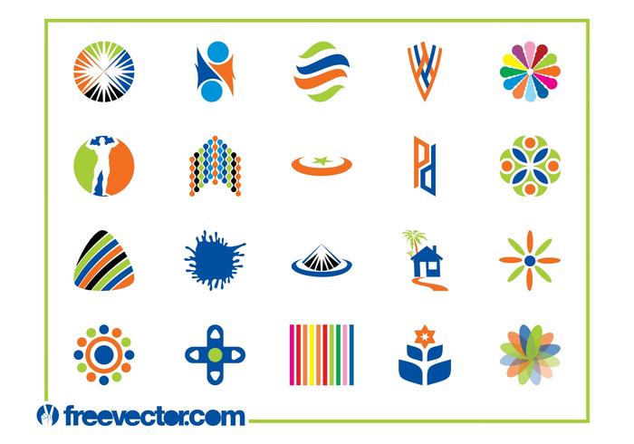 Kleurrijke Logo Sjablonen Grafieken vector