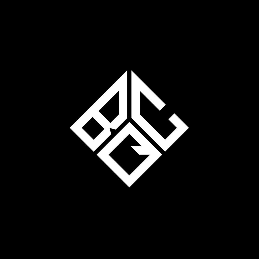 bqc brief logo ontwerp op zwarte achtergrond. bqc creatieve initialen brief logo concept. bqc brief ontwerp. vector