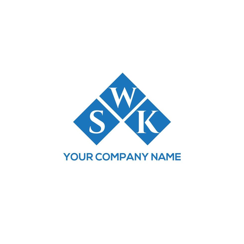 SWK brief logo ontwerp op witte achtergrond. swk creatieve initialen brief logo concept. swk-briefontwerp. vector