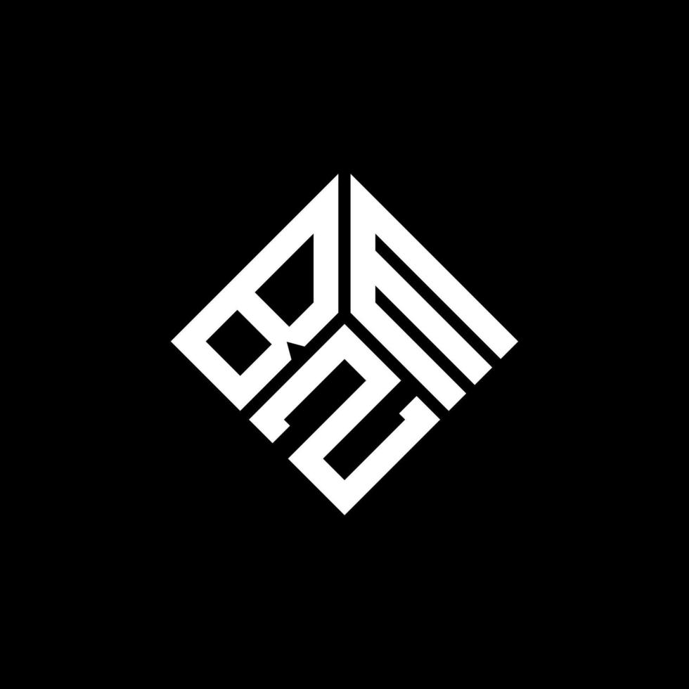 bzm brief logo ontwerp op zwarte achtergrond. bzm creatieve initialen brief logo concept. bzm brief ontwerp. vector