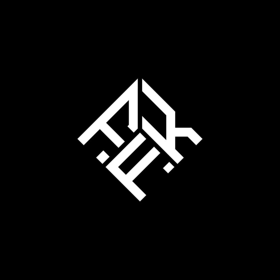 ffk brief logo ontwerp op zwarte achtergrond. ffk creatieve initialen brief logo concept. ffk brief ontwerp. vector