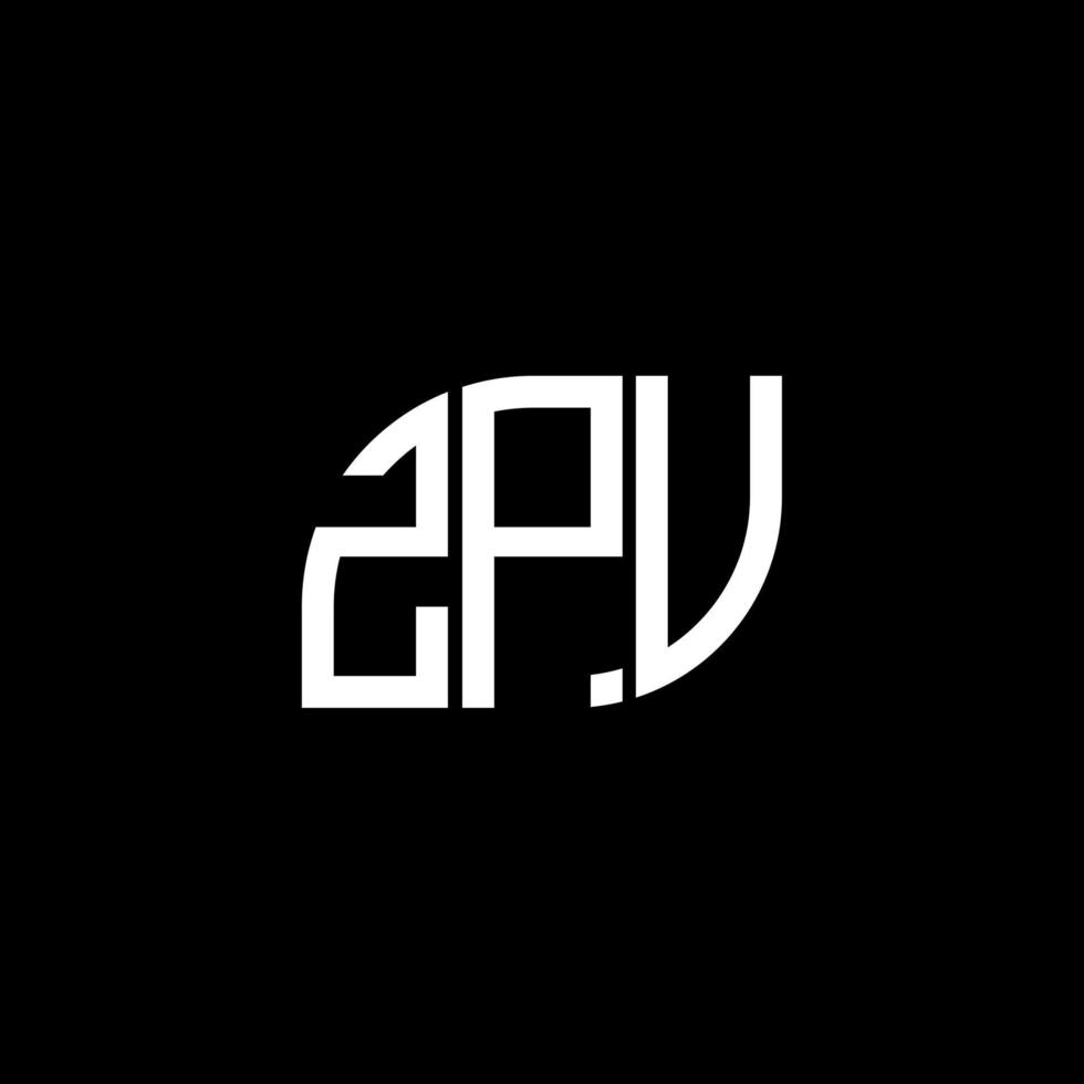 zpv brief logo ontwerp op zwarte achtergrond. zpv creatieve initialen brief logo concept. zpv brief ontwerp. vector