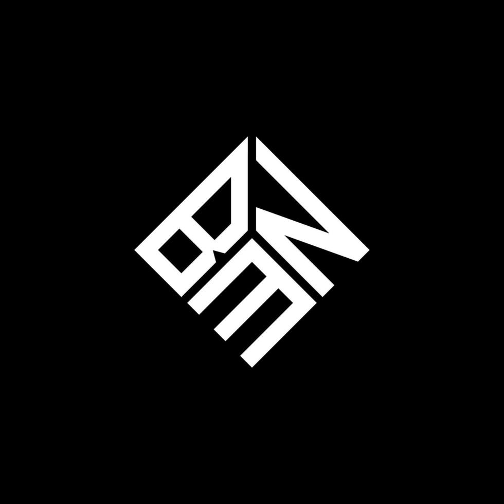bmn brief logo ontwerp op zwarte achtergrond. bmn creatieve initialen brief logo concept. bmn brief ontwerp. vector