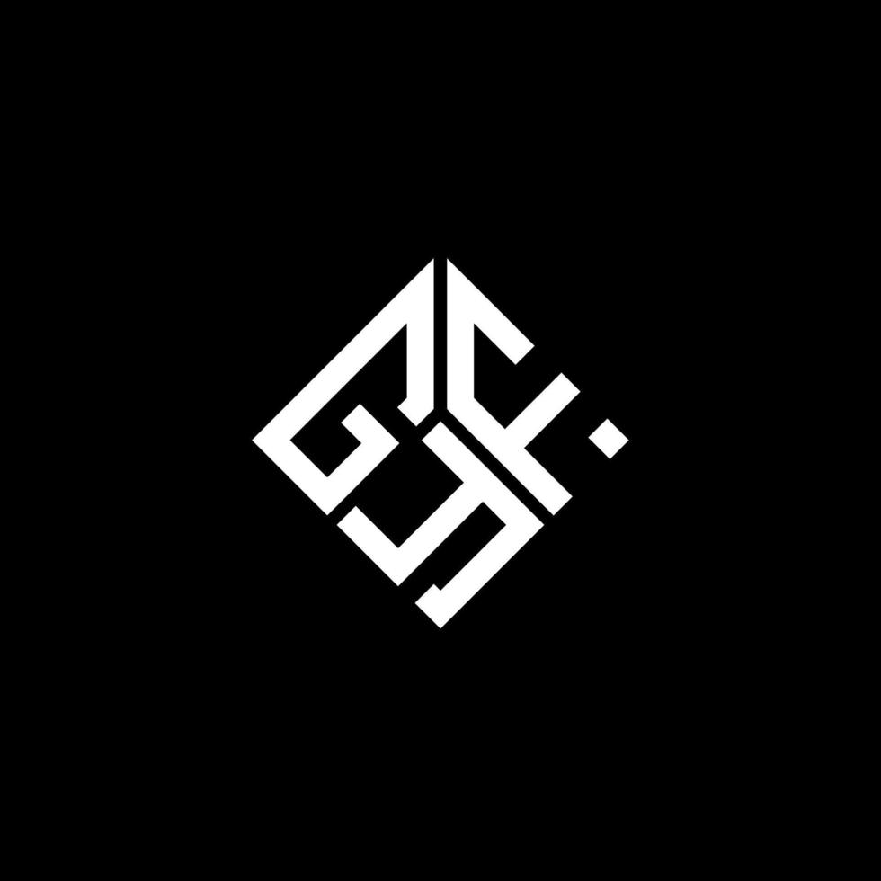 gfy brief logo ontwerp op zwarte achtergrond. gfy creatieve initialen brief logo concept. gfy brief ontwerp. vector