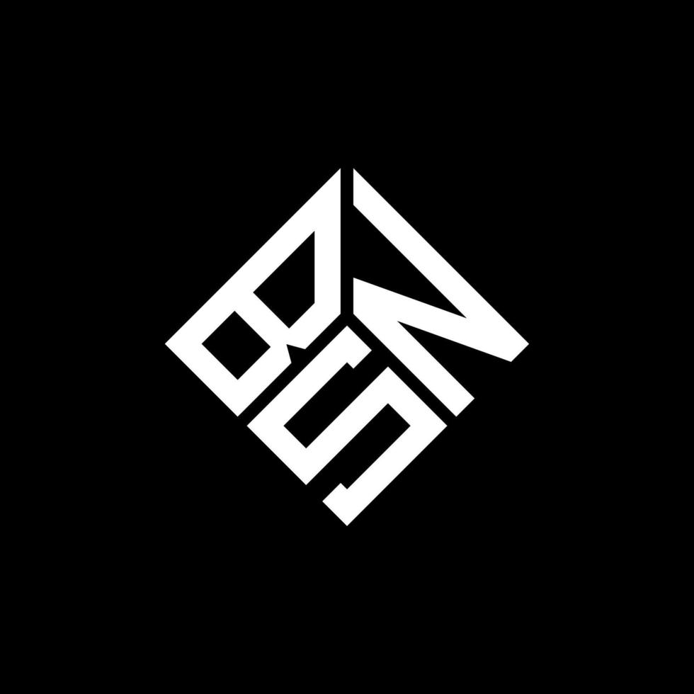 bsn brief logo ontwerp op zwarte achtergrond. bsn creatieve initialen brief logo concept. bsn brief ontwerp. vector