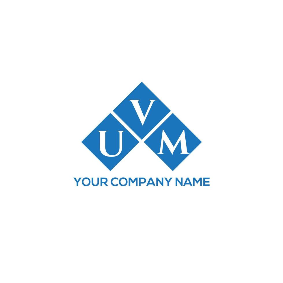 uvm brief logo ontwerp op witte achtergrond. uvm creatieve initialen brief logo concept. uvm brief ontwerp. vector