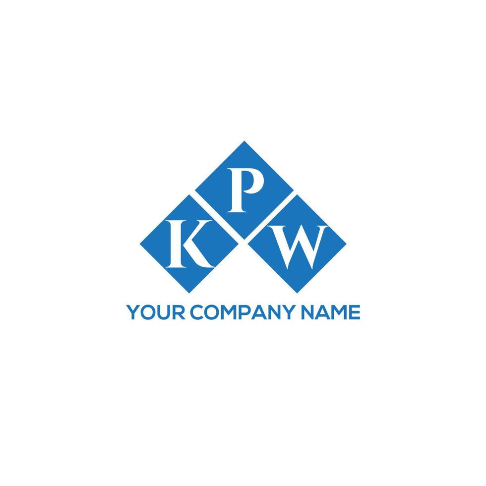 kpw brief logo ontwerp op witte achtergrond. kpw creatieve initialen brief logo concept. kpw brief ontwerp. vector