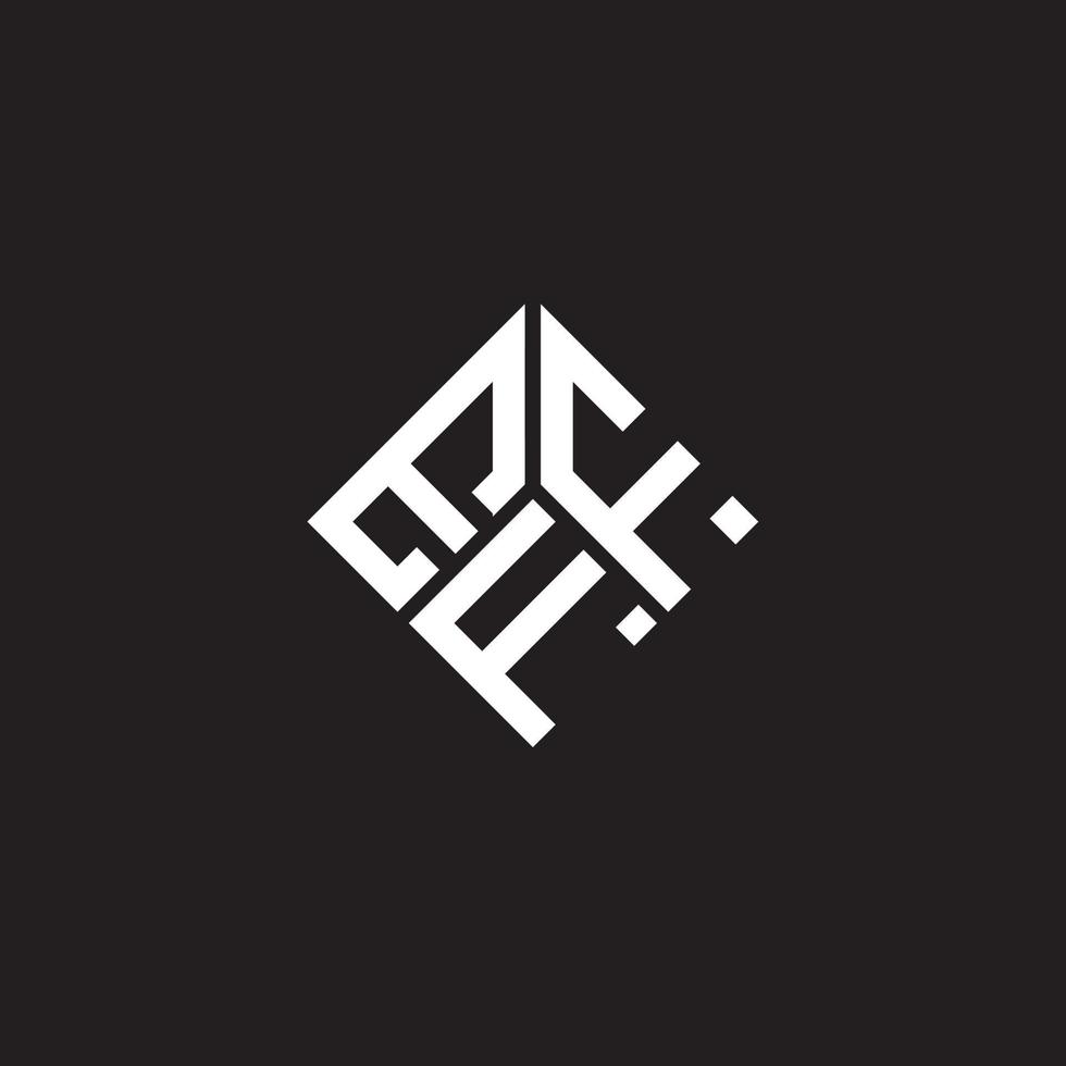 eff brief logo ontwerp op zwarte achtergrond. eff creatieve initialen brief logo concept. eff brief ontwerp. vector
