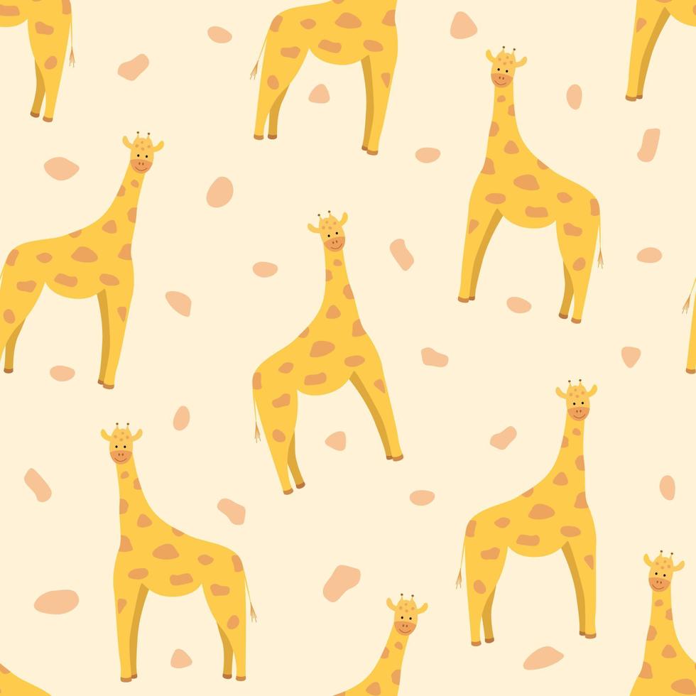 naadloos girafpatroon, vectorillustratie voor babydrukontwerp vector