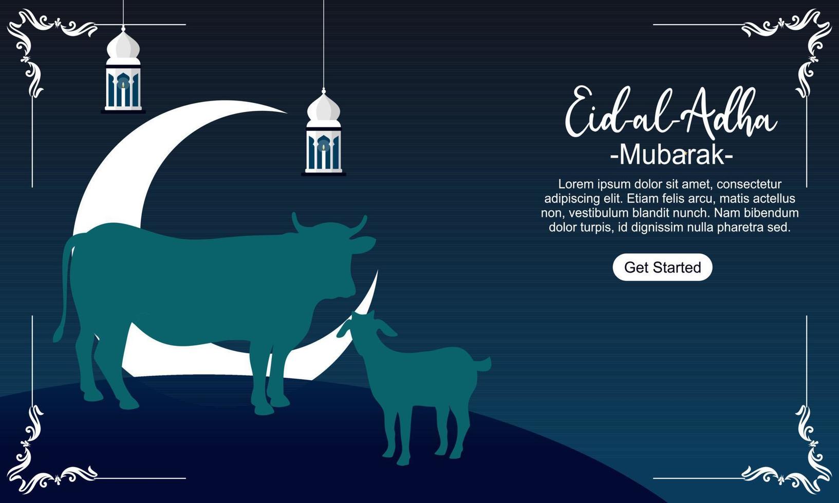 eid al adha mubarak islamitisch festival social media bannersjabloon vector