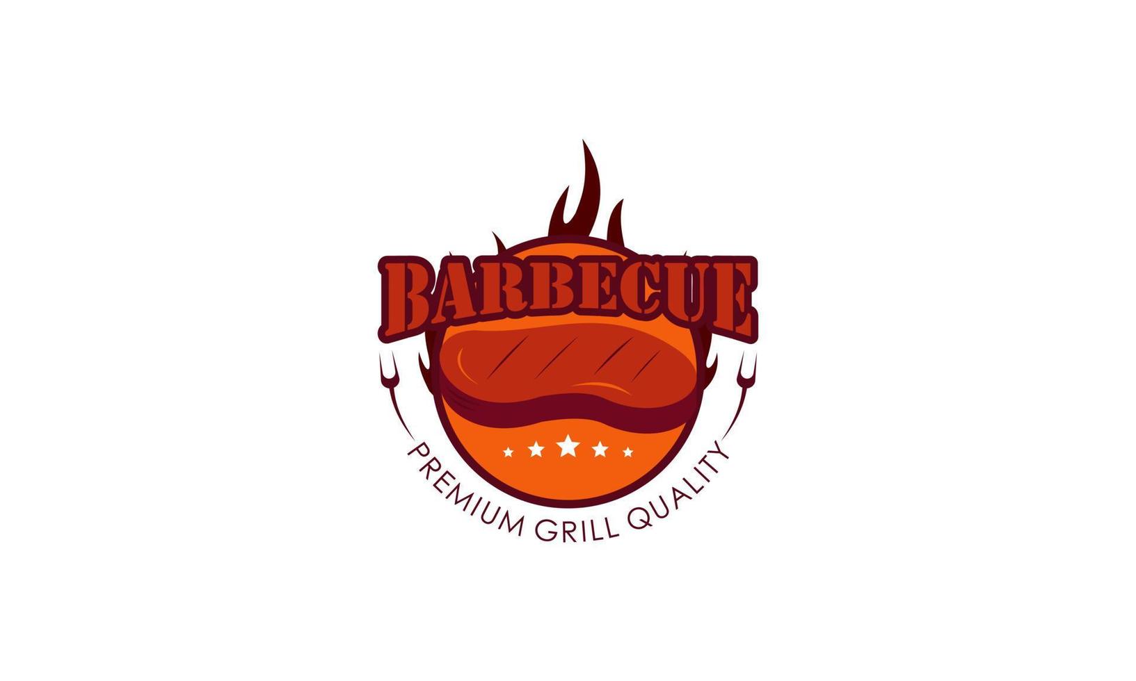 creatieve barbecue-logosjabloon met details vector