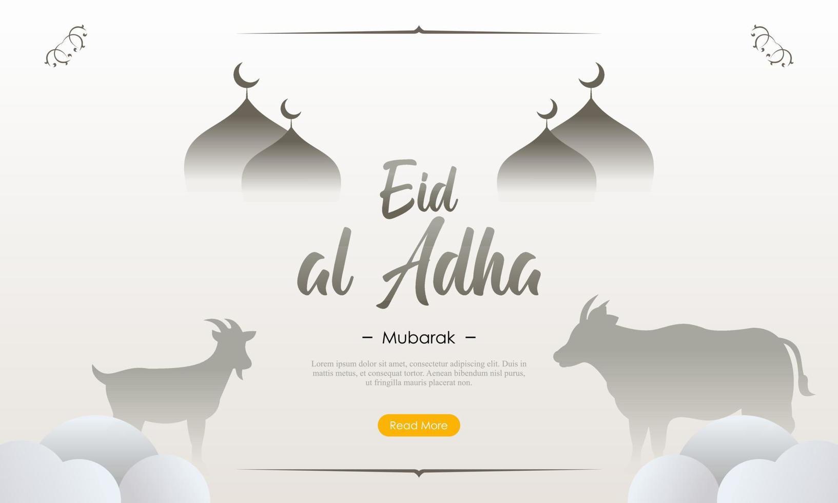 eid al adha mubarak islamitisch festival social media bannersjabloon vector