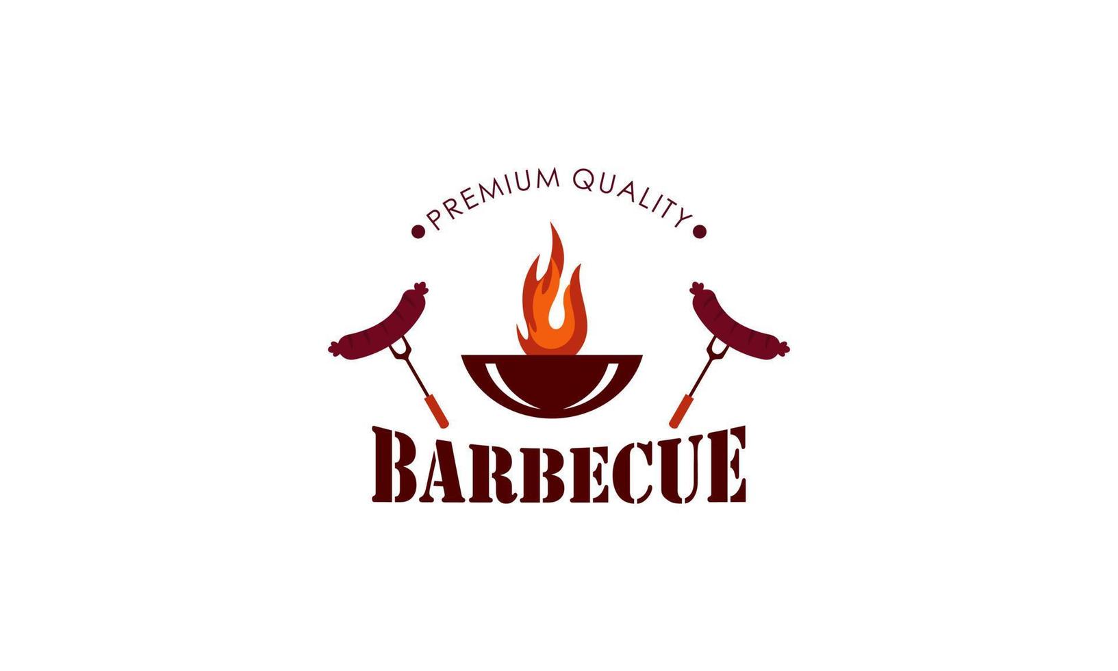 creatieve barbecue-logosjabloon met details vector