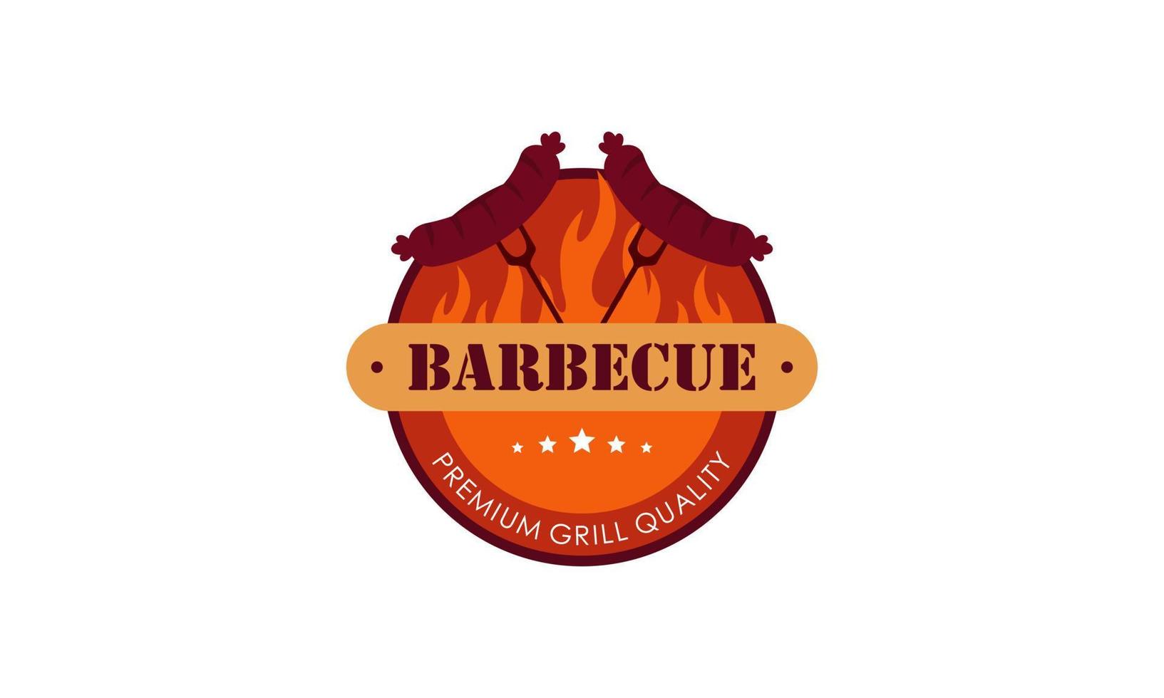 creatieve barbecue-logosjabloon met details vector