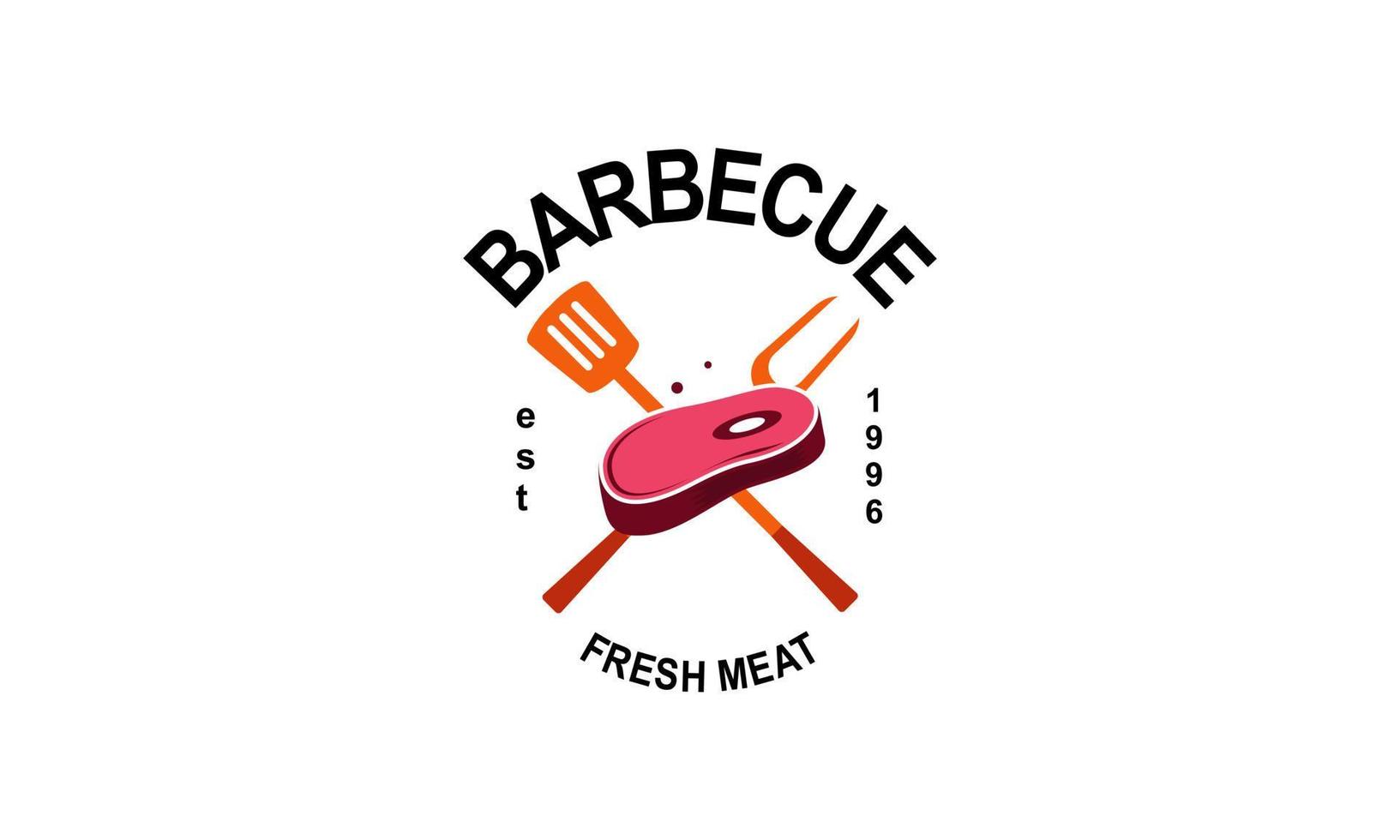 creatieve barbecue-logosjabloon met details vector