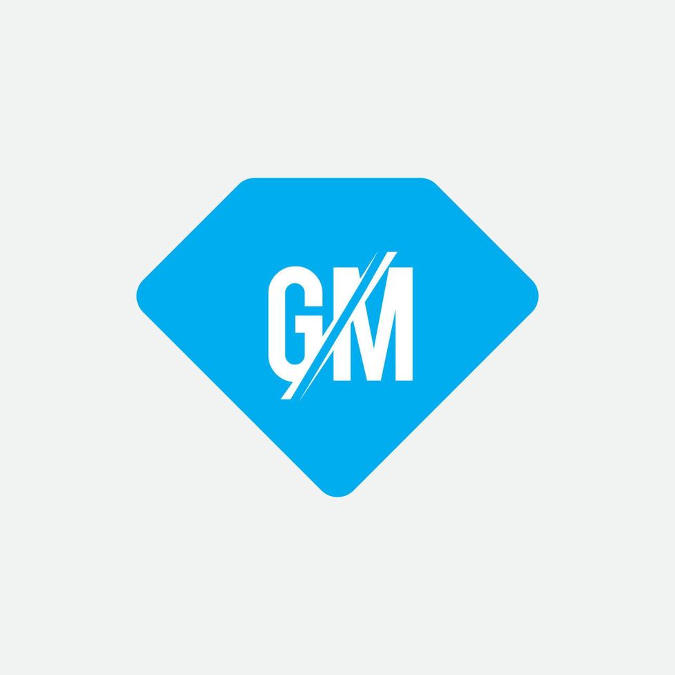 gm mg aanvankelijk gebaseerd alfabet pictogram logo. vector