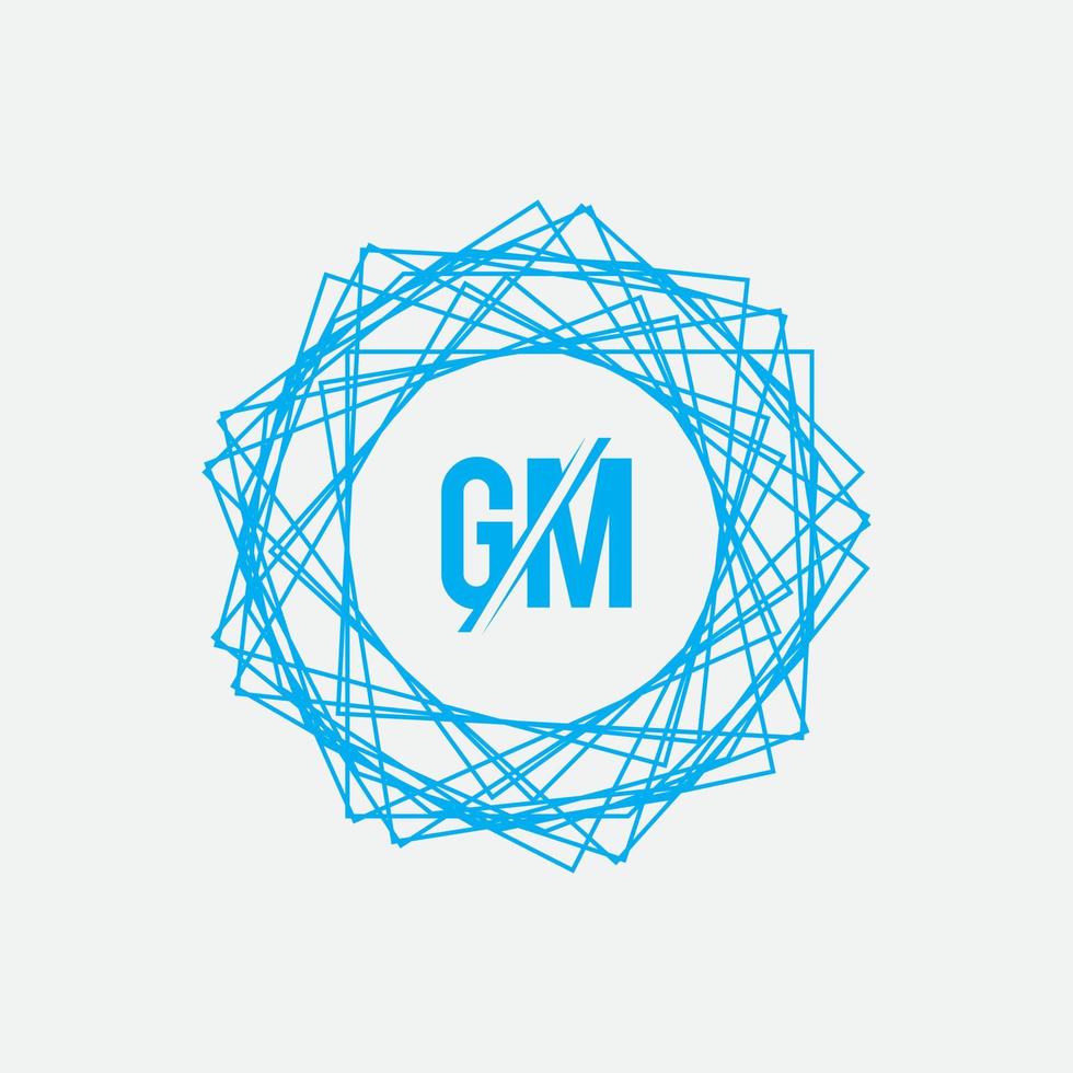 gm mg aanvankelijk gebaseerd alfabet pictogram logo. vector