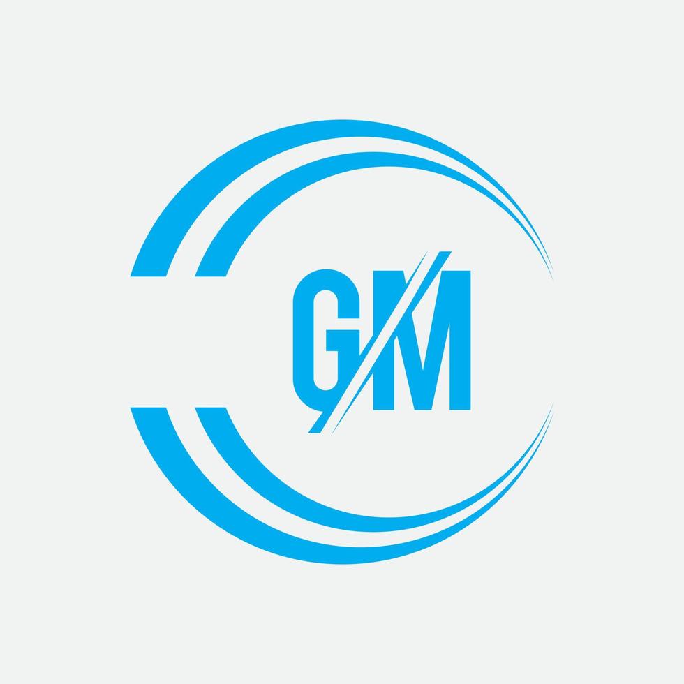 gm mg aanvankelijk gebaseerd alfabet pictogram logo. vector