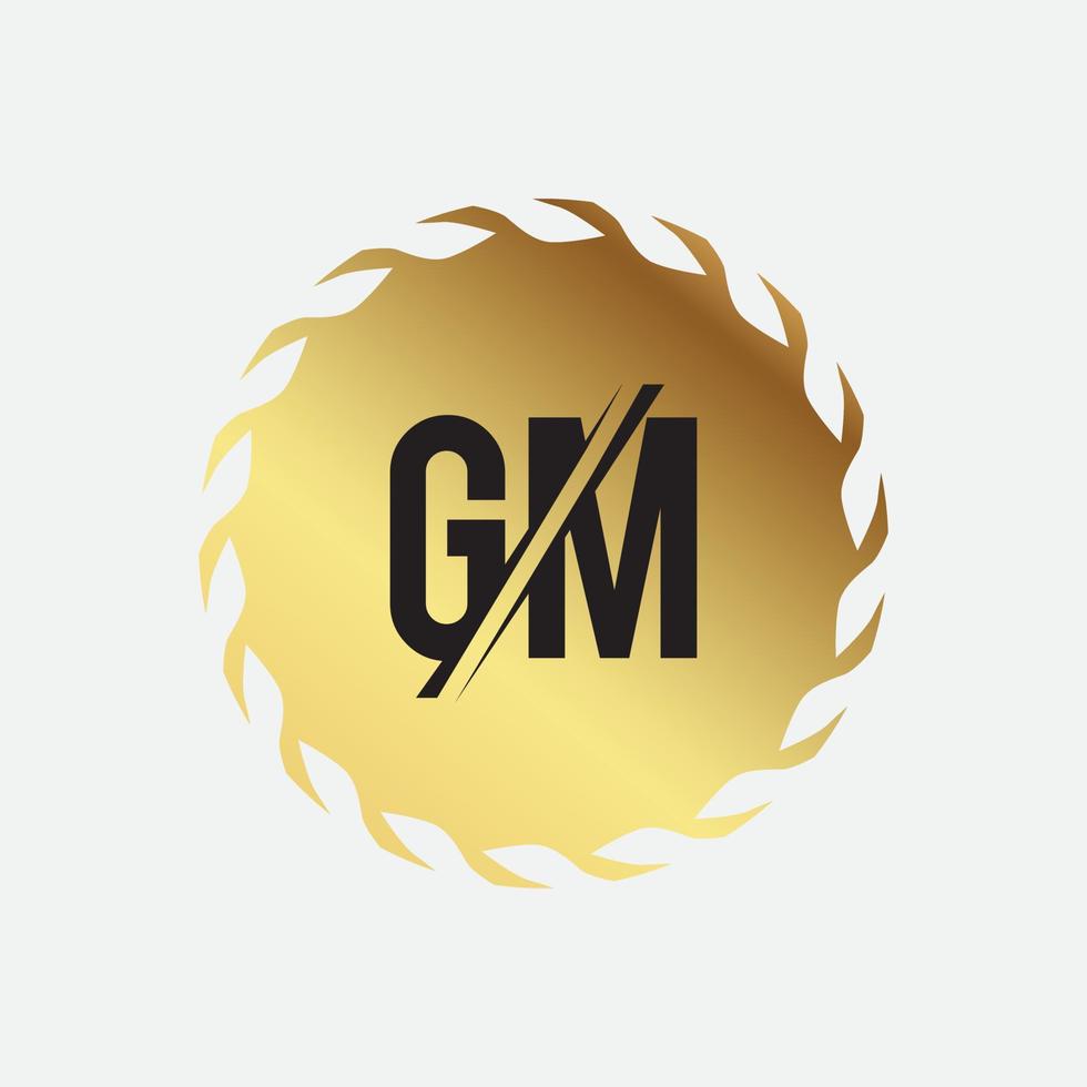 gm mg aanvankelijk gebaseerd alfabet pictogram logo. vector