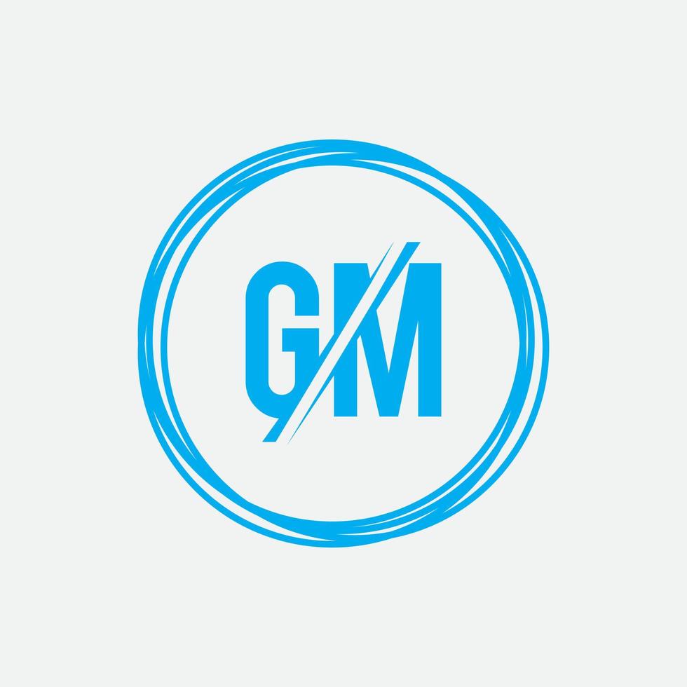 gm mg aanvankelijk gebaseerd alfabet pictogram logo. vector