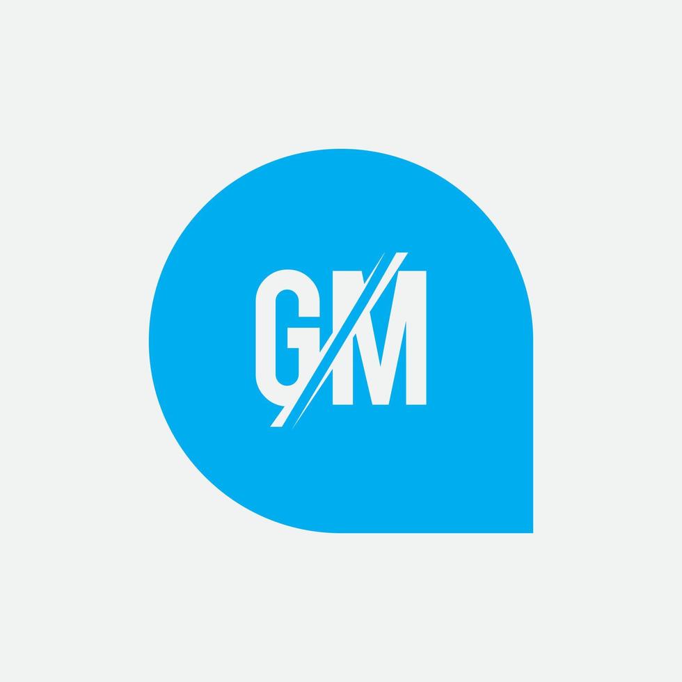 gm mg aanvankelijk gebaseerd alfabet pictogram logo. vector