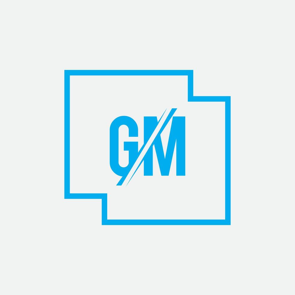 gm mg aanvankelijk gebaseerd alfabet pictogram logo. vector