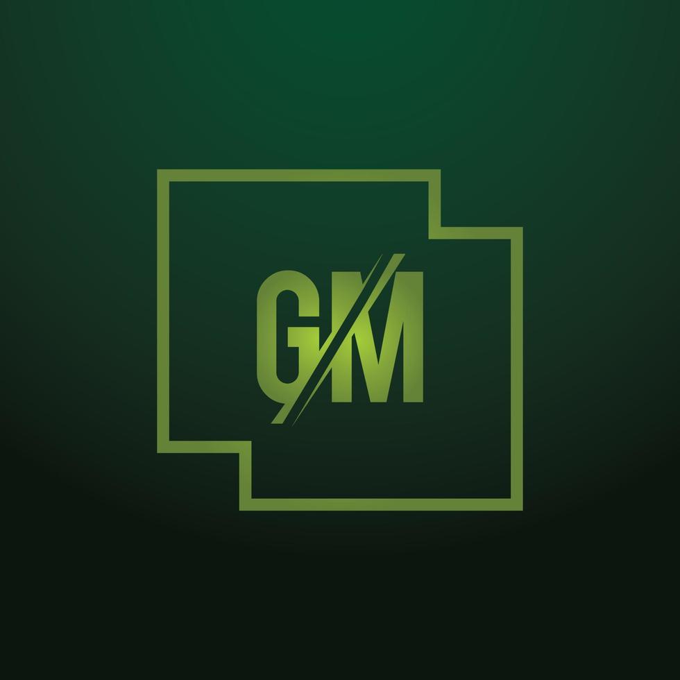 gm mg aanvankelijk gebaseerd alfabet pictogram logo. vector