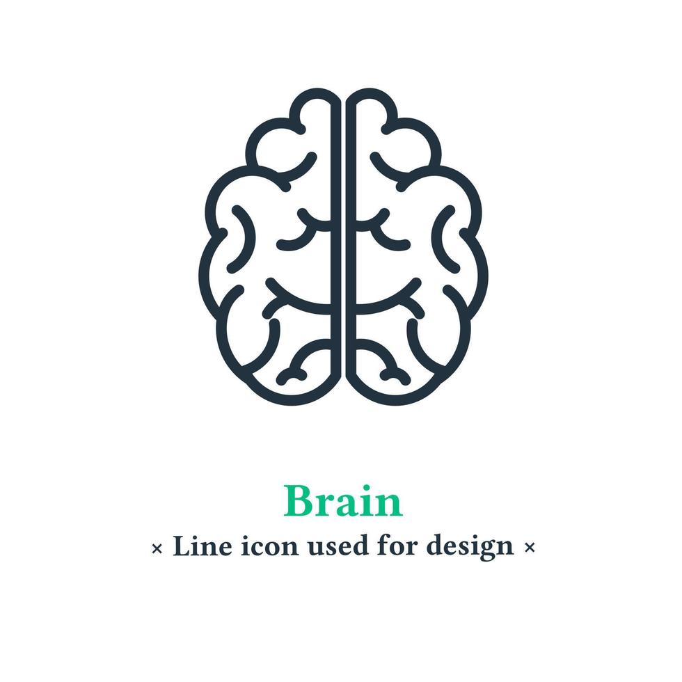 hersenen pictogram geïsoleerd op een witte achtergrond. menselijk breinsymbool voor web- en mobiele apps. vector