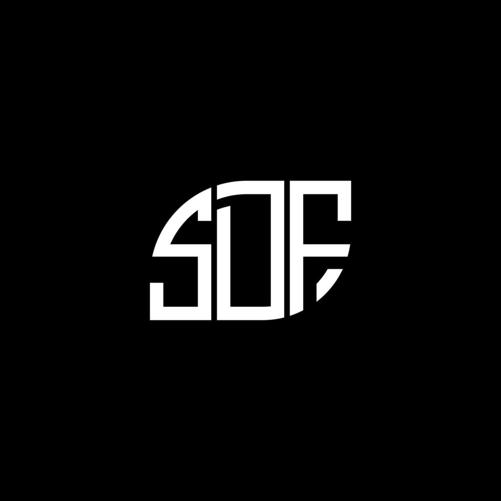 Sdf brief logo ontwerp op zwarte achtergrond. sdf creatieve initialen brief logo concept. sdf-briefontwerp. vector