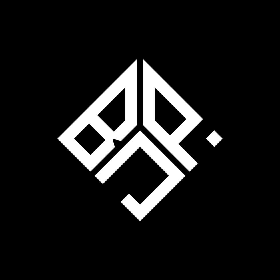 bjp brief logo ontwerp op zwarte achtergrond. bjp creatieve initialen brief logo concept. bjp brief ontwerp. vector