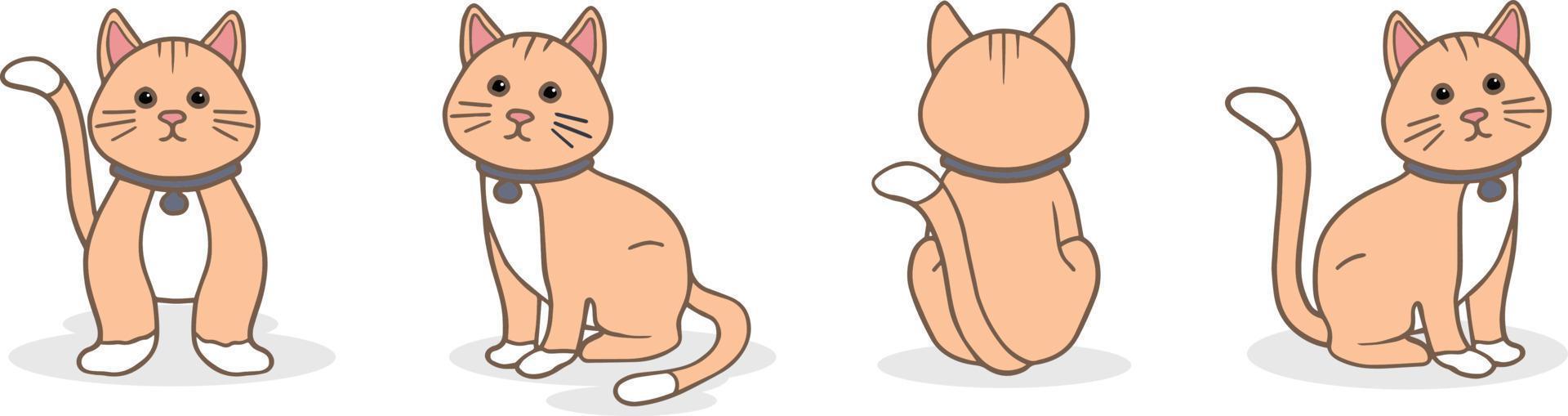 kat pose illustratie vector