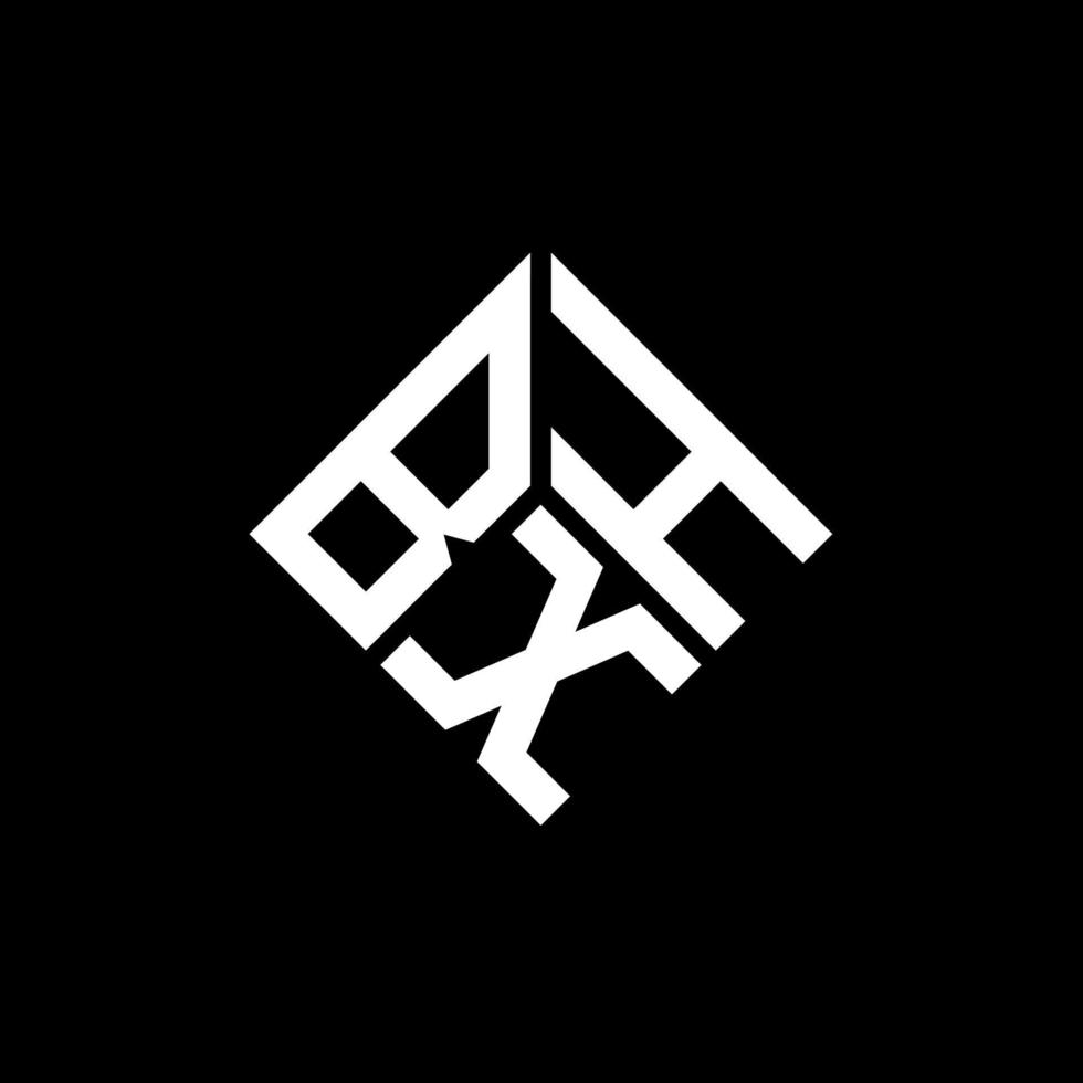 bxh brief logo ontwerp op zwarte achtergrond. bxh creatieve initialen brief logo concept. bxh brief ontwerp. vector