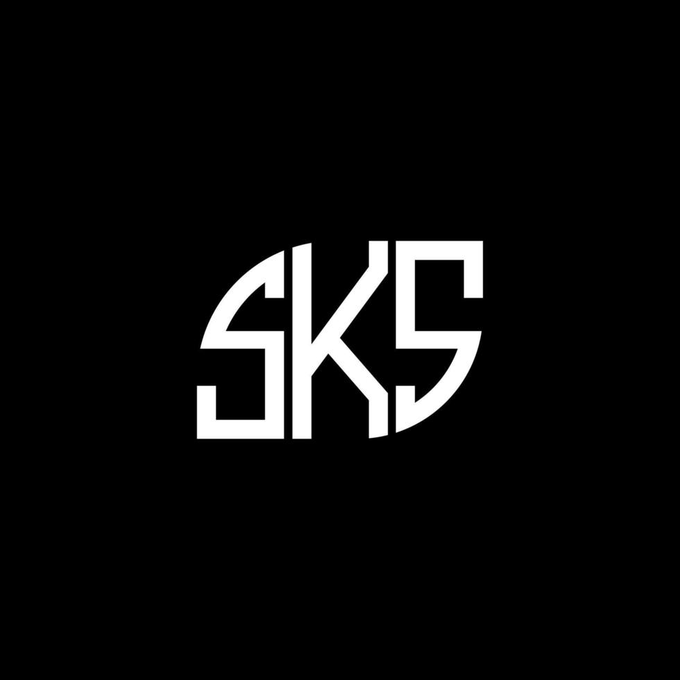 sks brief logo ontwerp op zwarte achtergrond. sks creatieve initialen brief logo concept. sks-briefontwerp. vector