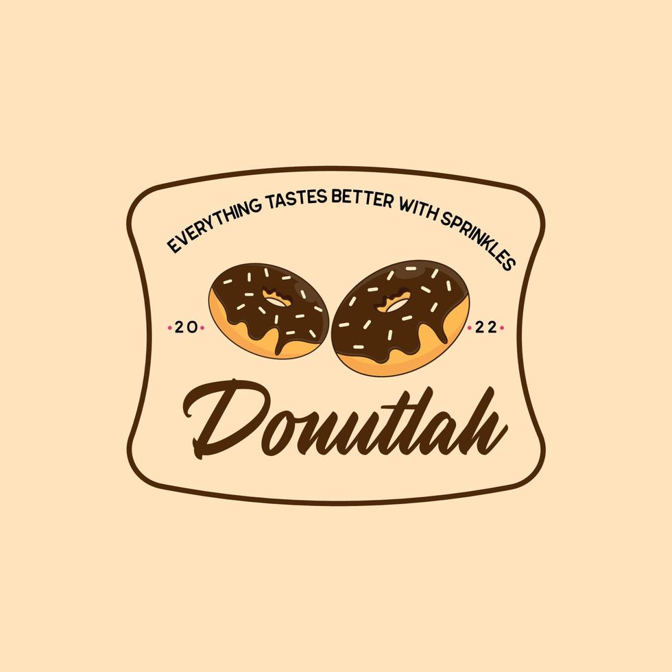 donut winkel logo badge concept vector