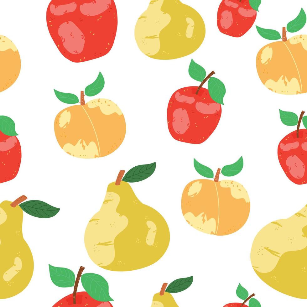 naadloos zomerpatroon met fruit. vectorillustratie in vlakke stijl vector