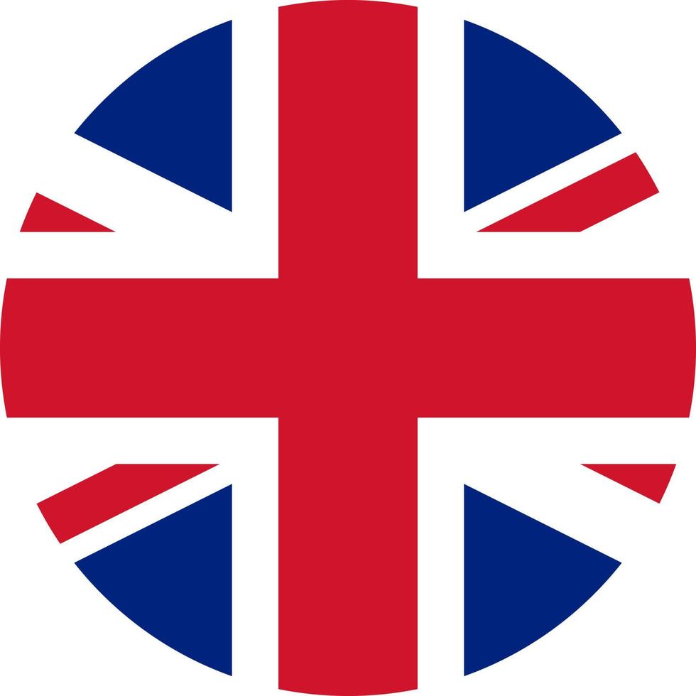 verenigd koninkrijk vlag afgerond pictogram, uk vlag, union jack vector