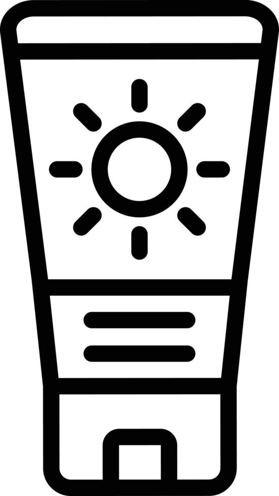 zonnebrandcrème vector pictogram ontwerp illustratie