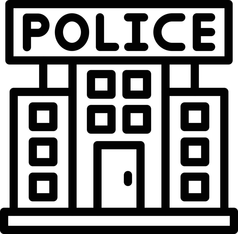 politiebureau vector pictogram ontwerp illustratie