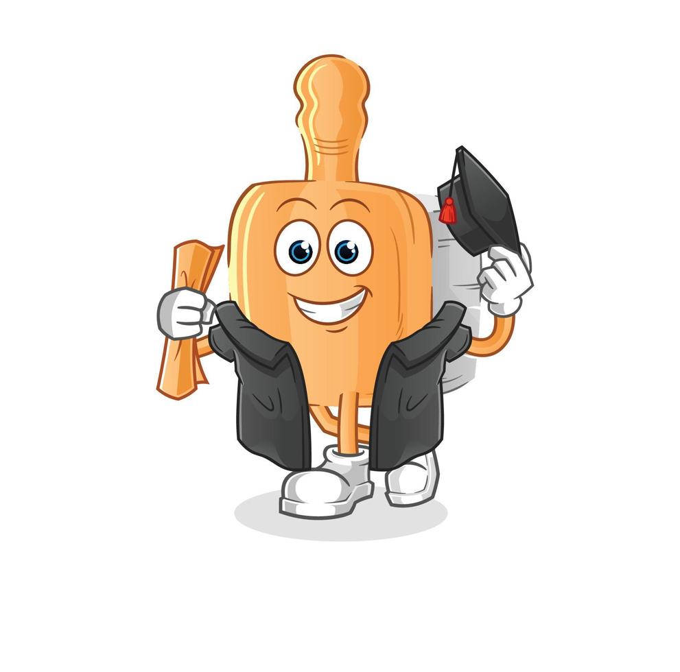 houten borstel cartoon mascotte. cartoon vector