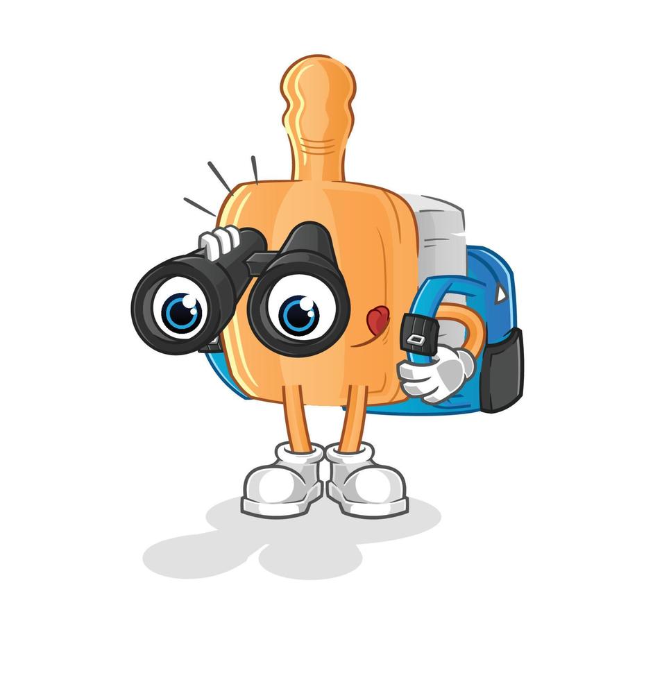 houten borstel cartoon mascotte. cartoon vector