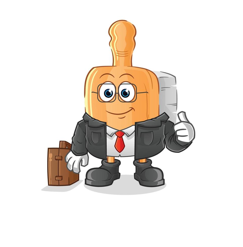 houten borstel cartoon mascotte. cartoon vectorillustratie vector